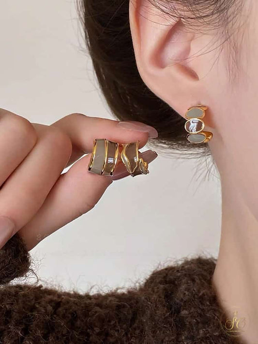 Signature 3Pairs Elegant Vintage French Chic Mini Earrings Set - SeoulChic.store