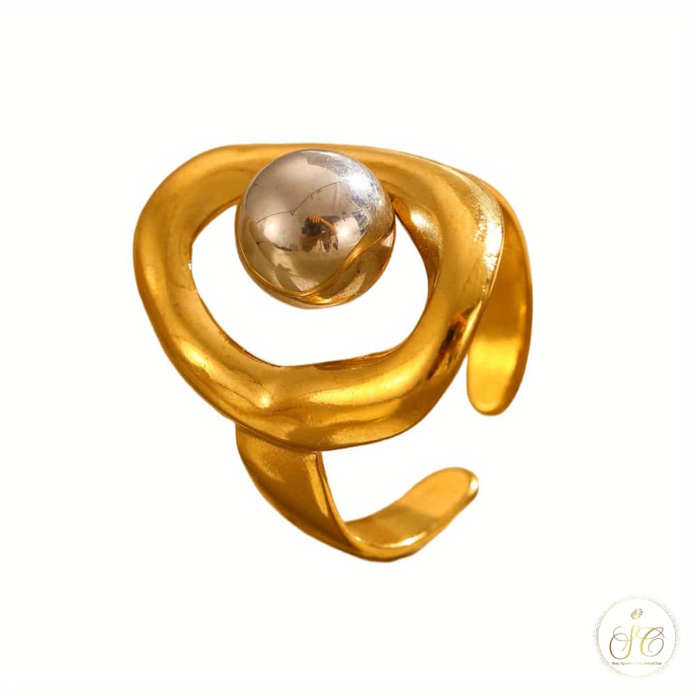 Refined 3Piece Contemporary Irregular Shape Ring Set - SeoulChic.store