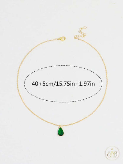 Classic Exquisite Vintage Green Pendant Necklace - SeoulChic.store