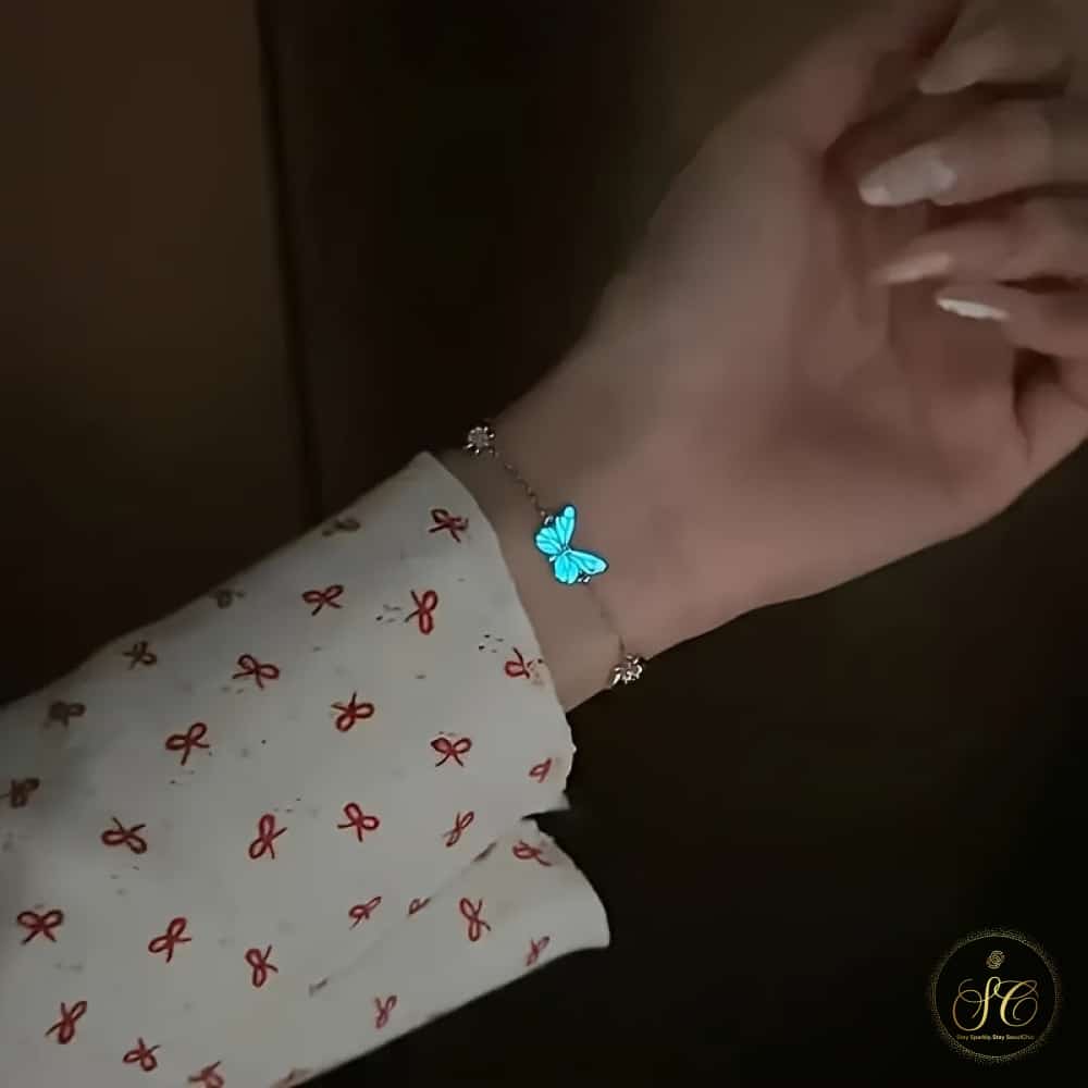 Graceful Glowing In The Dark Butterfly Jewelry Set - SeoulChic.store