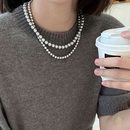 Modern Graytone Elegant And Versatile Faux Pearl Jewelry Set - SeoulChic.store
