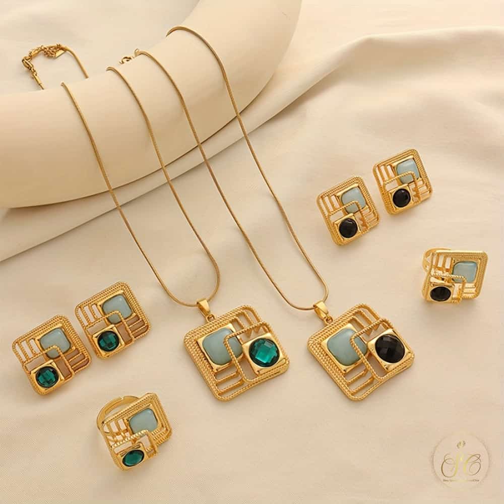 Timeless Vintage Casual Copperplated Jewelry Set - SeoulChic.store