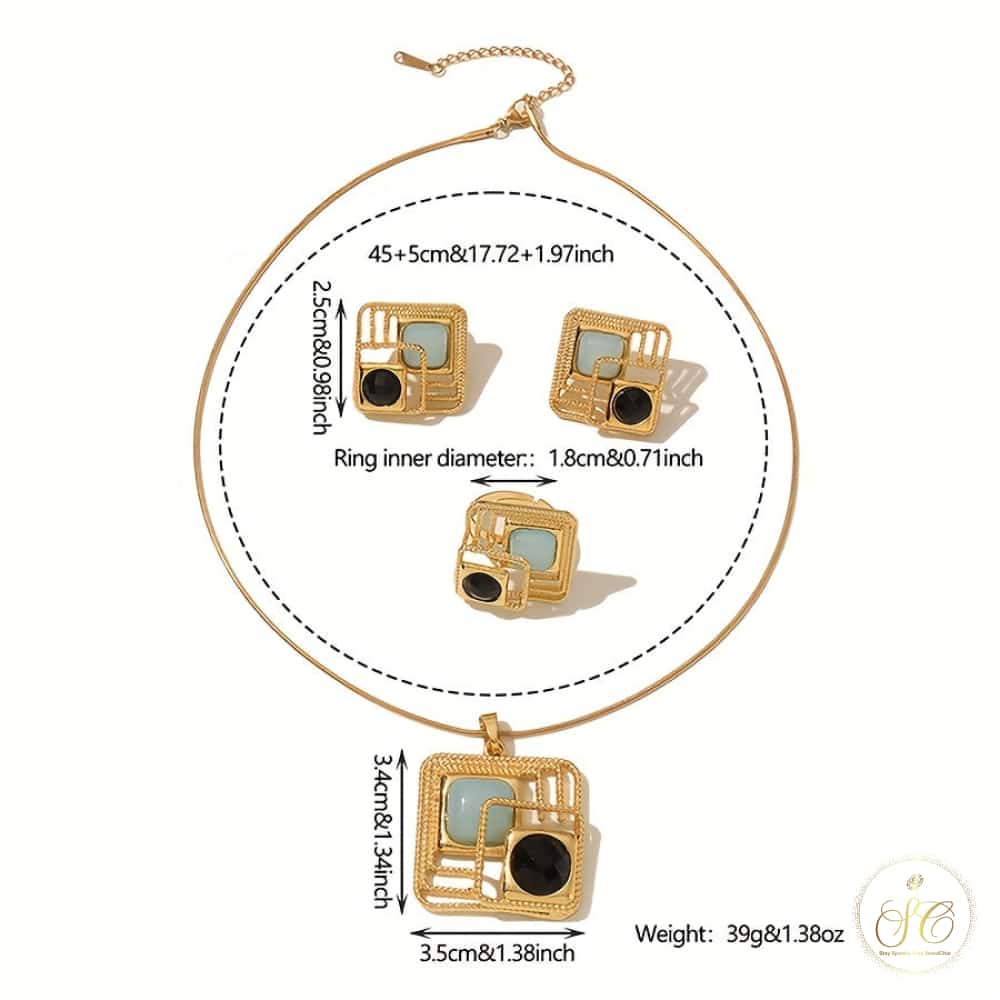 Timeless Vintage Casual Copperplated Jewelry Set - SeoulChic.store