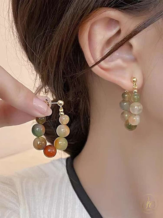 Signature Vintage Chinese Style Colorful Beaded Earrings - SeoulChic.store