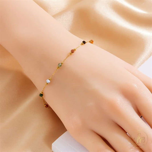 Premium Vintage Elegant Colorful Zirconia Beads Bracelet - SeoulChic.store