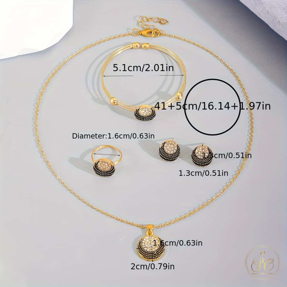Classic Vintage Elegant Zinc Alloy Jewelry Set - SeoulChic.store